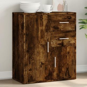 vidaXL Vidaxl - Aparador De Madera De Ingenier&iacute;a Roble Ahumado 60x31x70 Cm