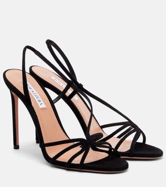 Aquazzura Talk To Me 105 suede sandals