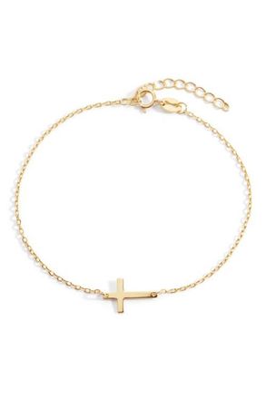 Mint & Lily Cross Charm Bracelet in 18K Gold Over Sterling Silver at Nordstrom