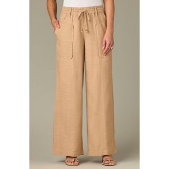 Wit & Wisdom Skyrise Wide Leg Pants in Warm Sand at Nordstrom, Size X-Large P