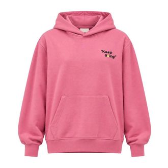 Barrow Sudadera con capucha y estampado con bordes acanalados - Sweatshirts & Hoodies - Hombre - Rosa - XS