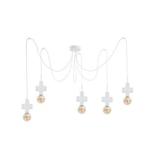 Netlighting Unica Cluster Pendant Ceiling Light White 5x E27