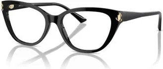 Jimmy Choo London 54mm Cat Eye optical glasses in Black at Nordstrom