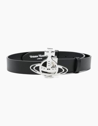 Vivienne Westwood Mens Line Orb Belt Black - Size: M/L