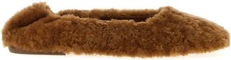 Dries Van Noten Fur Ballerinas - Dames - Ballerinas - Bruin - 36 EU - Leer - Schoenen