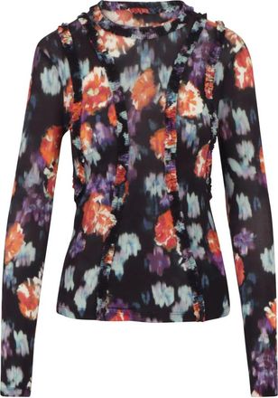 Ulla Johnson Bloes met bloemenprint en ruches - Dames - Longsleeves - Veelkleurig - S - Tops