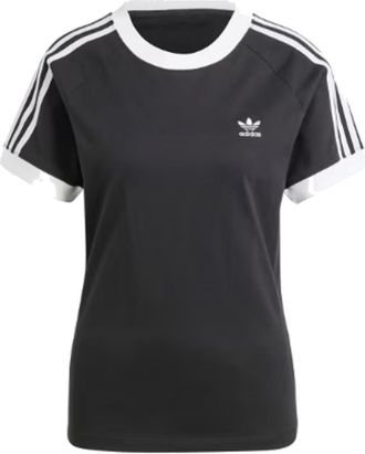 adidas (WMNS) adidas Adicolor Classics Slim 3-Stripes T-Shirt Asia Sizing Black White IK4051