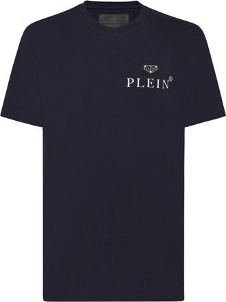 Philipp Plein logo-print T-shirt - men - Cotton - XXXXL - Blue