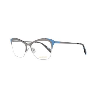 Pucci Glasses, female, Gray, Size: ONE SIZE Silver Metal Half-Rim Optical Frames for Women