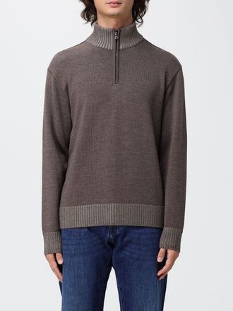 Paul & Shark Dolcevita in pura lana marrone con chiusura a mezza zip