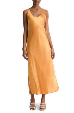 Vince Bias Cut Satin Slipdress in Dark Marigold at Nordstrom Rack, Size Medium