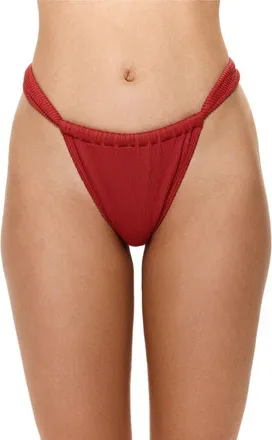Gottex Tubular High Leg Low Rise Bikini Bottom in Paprika at Nordstrom