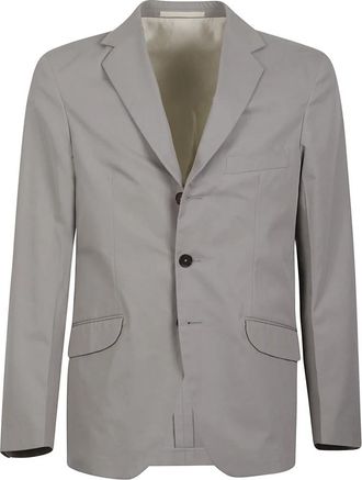 Jil Sander Cotton Regular Fit Blazer - Heren - Blazers - Grijs - M - Katoen - Jassen