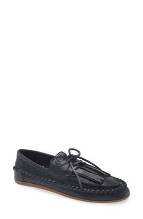Steve Madden Samual Kiltie Loafer in Black Distressed at Nordstrom, Size 9