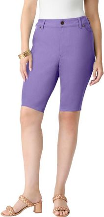 Roaman's Plus Size 24/7 Stretch Bermuda Short in Vintage Lavender at Nordstrom, Size 30