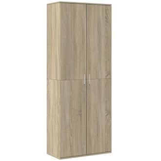 Berkfield Home Highboard Sonoma Oak 70x35x180 cm Engineered Wood in Light Tan | Size: 70 x 35 x 180 cm