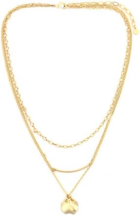 Panacea Layered Teardrop Necklace in Gold at Nordstrom