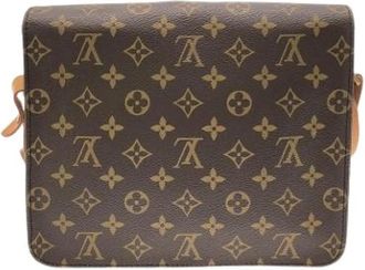 Louis Vuitton Pre-owned Canvas Shoulder Bag - Dames - Vintage Schoudertas - Bruin - ONE Size - Vintage