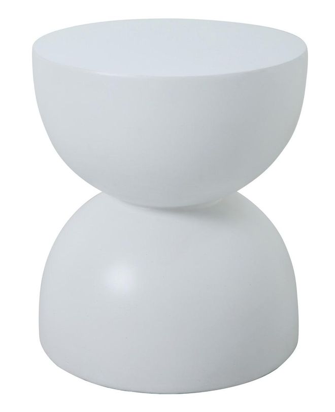 Mesa auxiliar interior y exterior en magnesita blanca