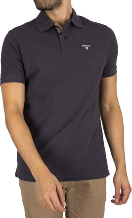 Barbour Piqu&eacute; Poloshirt Met Schotse Ruit, Blauw