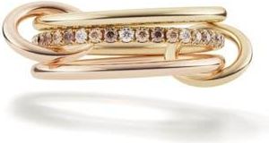 Spinelli Kilcollin Sonny Diamond Link Ring in Yellow Gold/Pave at Nordstrom, Size 6