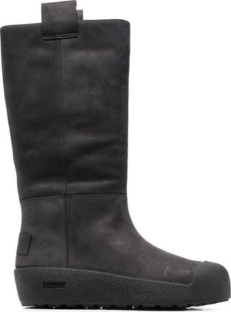 Bally lambskin mid calf boot - men - Calf Leather/Lamb Fur/Rubber - 40 - Black