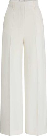 HUGO BOSS Dames/Dames Tikela High Waist Relaxed Fit Broek (Wit)