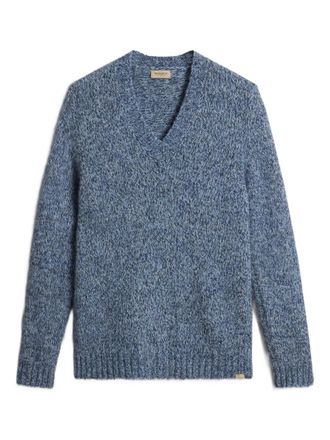 Woolrich v-neck sweater - men - Elastane/Polyamide/Alpaca Wool/Wool - L - Blue