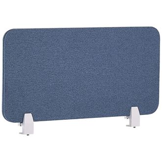 Beliani Panel Separador Azul 80 X 40 Cm Poli&eacute;ster Pet Pantalla Ac&uacute;stica Oficina Wally