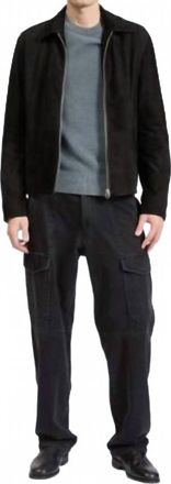 Rag & Bone Melrose Suede Jacket In Black