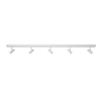 Nordlux Regleta de techo lineal blanco minimalista led con 5 puntos de luz