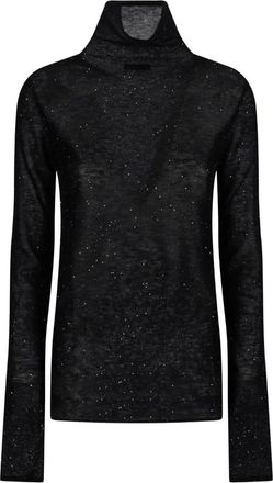 Pinko Nero Moss Stijlvolle Mode Accessoire - Dames - Coltruien - Zwart - M - Truien & Vesten