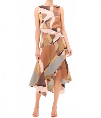 Misa Alodia Dress In Desert Abstract