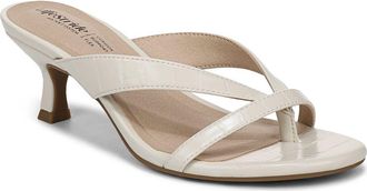 Life Stride Navine Kitten Heel Flip Flop in Bone at Nordstrom, Size 6.5