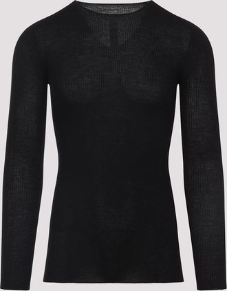 Rick Owens Ribbed Round Neck Pullover