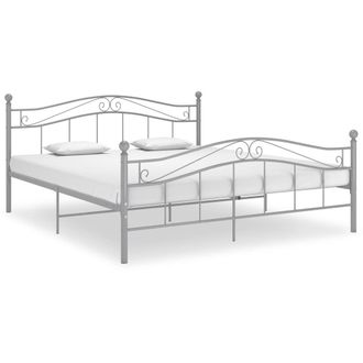 Berkfield Home Bed Frame Grey Metal 160x200 cm