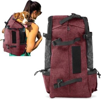 OEM Mochila Para Perros - Bolso Para Perros - Transport&iacute;n Para Perros - Rojo