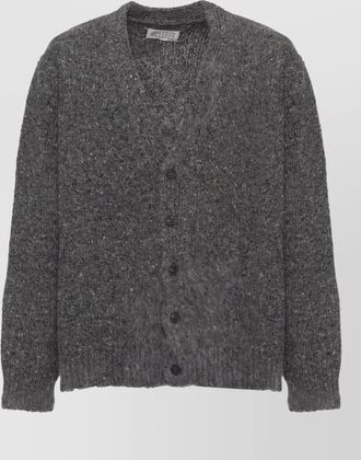 Maison Margiela virgin wool v-neck long-sleeve cardigan