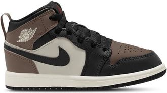 Nike Jordan Boys AJ 1 Mid - Preschool Basketball Shoes Black/Phantom/Univ Red Size 11.0