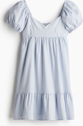 H&M Kleid mit Puffärmeln - Blue