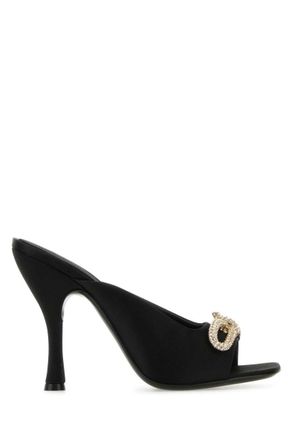 Ferragamo Black Slip On Heels