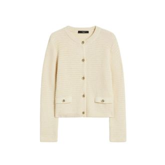 Max Mara Cardigans, female, Beige, Size: L Vodka Cardigan