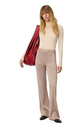 Missoni Straight Long Pants In Lam&eacute; in Pink Lam&eacute; at Nordstrom, Size 40 It