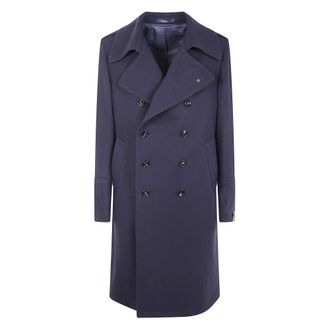 Tagliatore Jassen, Heren, Blauw, L, Wol, C-Aviator Coat
