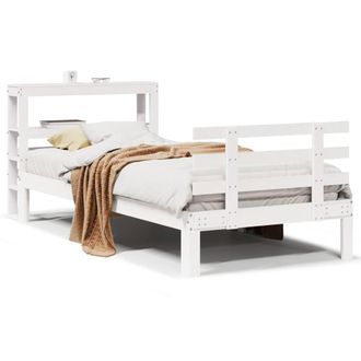 Berkfield Home Bed Frame with Headboard without Mattress White 75x190 cm Small Single