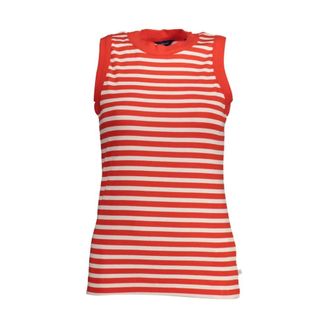 GANT Sleeveless Tops, female, Red, Size: XS Wide Shoulder Tank Top