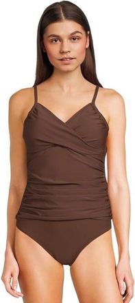 Sunsets Simone Tankini Womens Brown Crossback Stretch Swimwear DDR2721