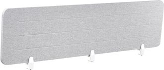Beliani Panel Separador Tablero Pet Ac&uacute;stico Tapizado De Tela 180 X 40 Cm Gris Claro Ziggy