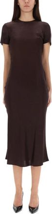 Staud Marcel Silk Dress - Dames - Casual kleedjes - Bruin - M - Kleedjes