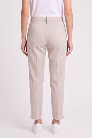 Brunello Cucinelli Cotton-Blend Cropped Trousers - Beige